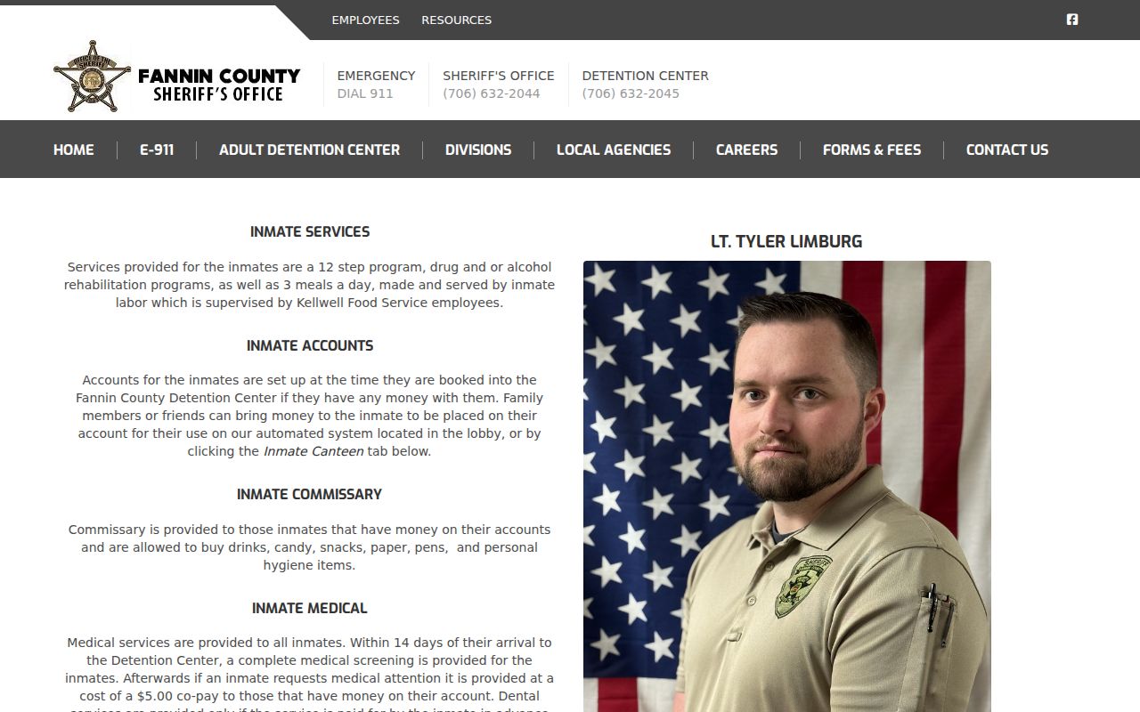 Fannin County warrant search detention and bond information